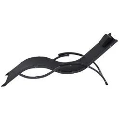 SIENA GARDEN Liege 'Tropez', Schwarz, Ranotex®, Ca. 66 X 165 X 64 Cm -SIENA GARDEN Shop 51516221 3