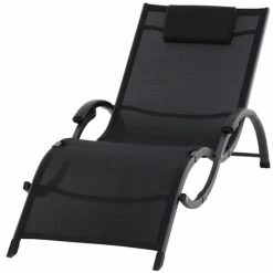 SIENA GARDEN Liege 'Tropez', Schwarz, Ranotex®, Ca. 66 X 165 X 64 Cm -SIENA GARDEN Shop 51516221 4