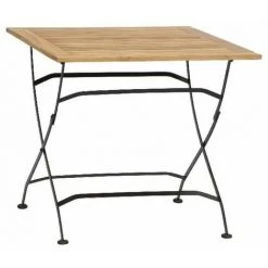 SIENA GARDEN Biergartentisch Peru II 80x80cm Klappbar Stahl/Teak