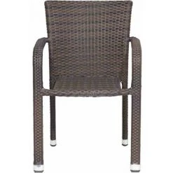 SIENA GARDEN Minas Stapelsessel Gestell Aluminium Schwarz, Fläche Gardino®-Geflecht Maron -SIENA GARDEN Shop 51910698 2