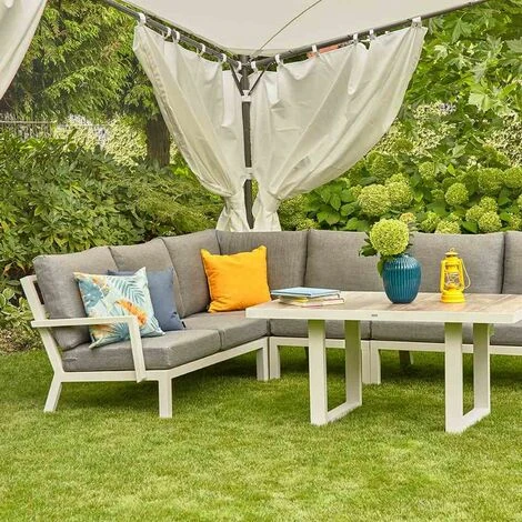 SIENA GARDEN Berlino Pavillon 400x400 Cm Gestell Aus Stahl, Anthrazit, Bezug Aus Polyester, 250g/m² In Weiß 7 SIENA GARDEN Berlino Pavillon 400x400 Cm Gestell Aus Stahl, Anthrazit, Bezug Aus Polyester, 250g/m² In Weiß – Bild 5