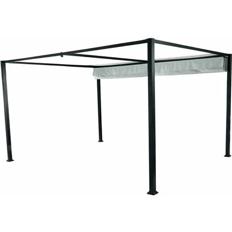 SIENA GARDEN Sky Pavillon 300x400 Cm, Hellgrau Gestell Aus Stahl/Aluminium, Anthrazit, Bezug Aus Polyester, 200g/m² In Hellgrau 5 SIENA GARDEN Sky Pavillon 300x400 Cm, Hellgrau Gestell Aus Stahl/Aluminium, Anthrazit, Bezug Aus Polyester, 200g/m² In Hellgrau – Bild 3