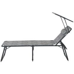 SIENA GARDEN Liege 'Natura', Anthrazit, Grau, Ca. 43 X 200 X 69 Cm