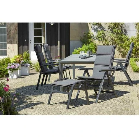 SIENA GARDEN CENTAURI Sitzkissen/Hockerauflage Dessin Uni Anthrazit, 100% Polyester 4 SIENA GARDEN CENTAURI Sitzkissen/Hockerauflage Dessin Uni Anthrazit, 100% Polyester – Bild 2