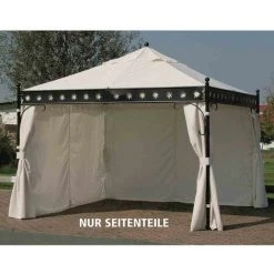 SIENA GARDEN Seitenteile Zu Pavillon Korfu 3,5x3,5 M, Natur, 4er Set Bezug Aus Polyester, 160g/m² In Natur, 4 Stück -SIENA GARDEN Shop 62648532 2