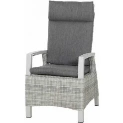 SIENA GARDEN Corido Dining Sessel Gestell Alu Ice Grey, Inkl. Sitz- Und Rückenkissen Stone Grey
